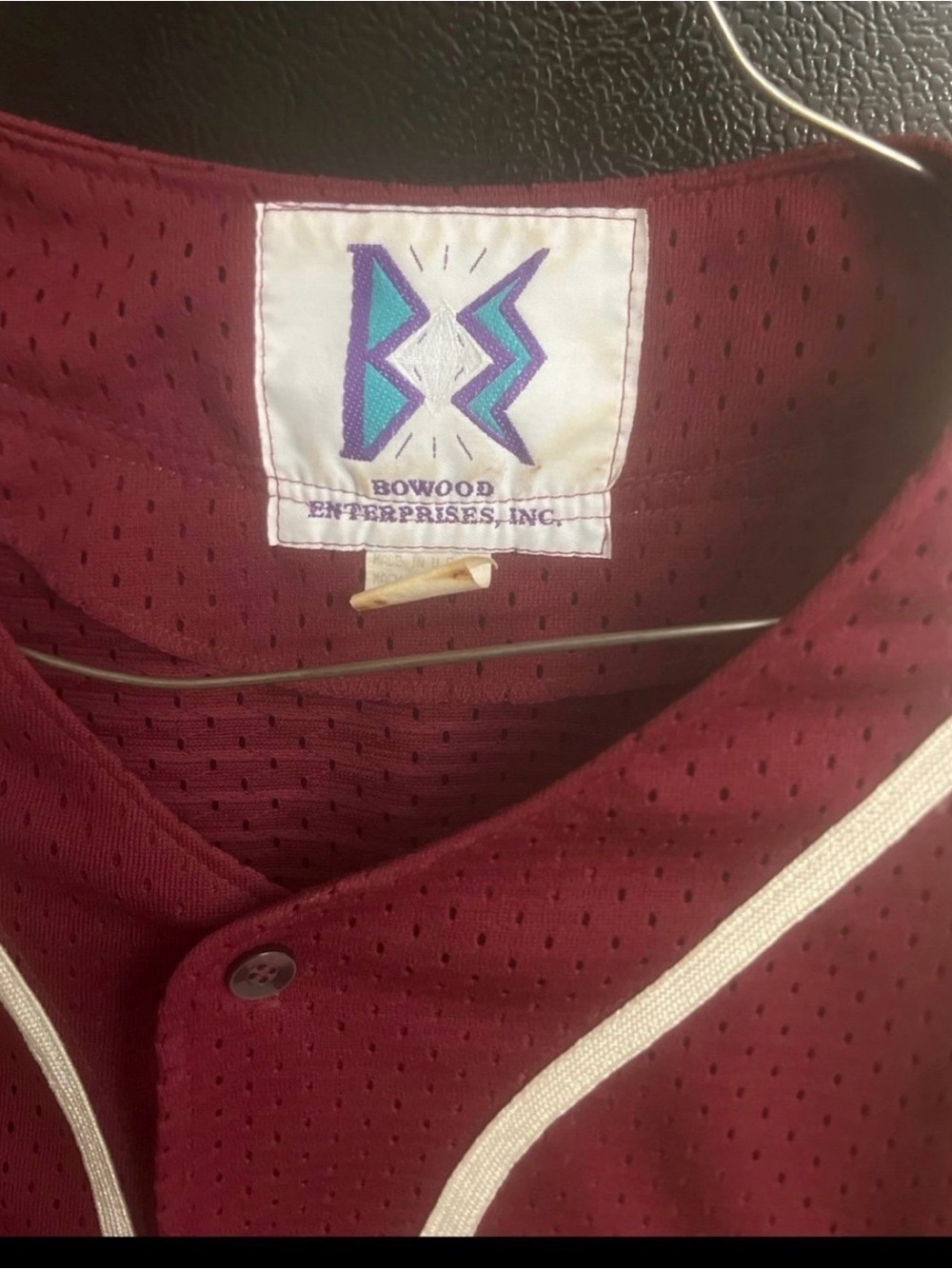 Negro Leagues Maroon & Cream Baseball Jersey - Picture 4 of 4